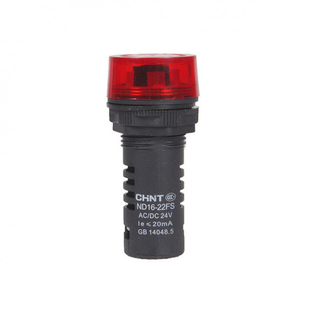 Сигнализатор звуковой ND16-22LC Φ22 мм красный LED АС/DC24В (R) (CHINT)