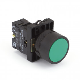 Кнопка управления NP2-EA32 без подсветки зеленая 1НЗ, IP40 (R) (CHINT)