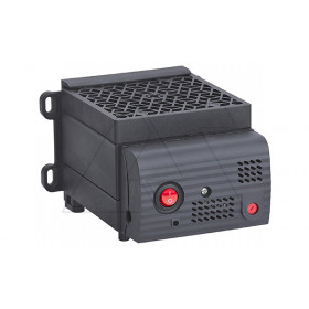 Нагреватель PPH 1200W полупроводниковый в пластик. корпусе с вентилятором, выкл. и термостатом, 230VAC, винт. клемма, на дин-рейку/панель