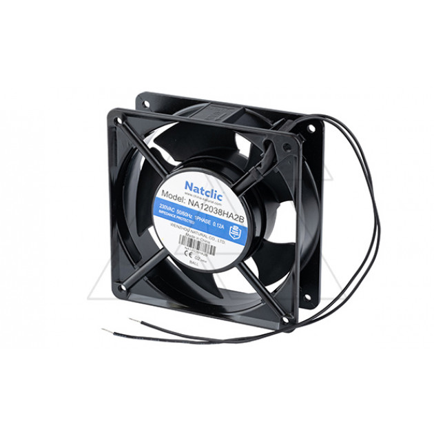 Вентилятор осевой NA, 120x120x38мм, 230VAC, 162м3/ч, 21Вт, 2600об/мин, 48дБА, подшипник качения