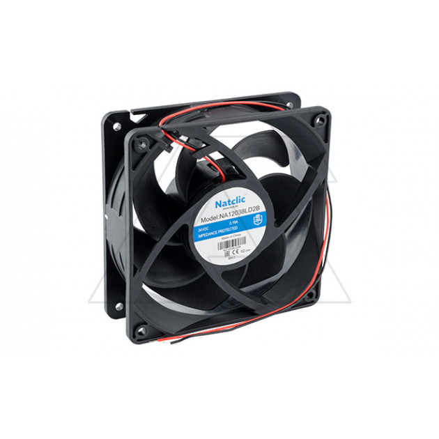 Вентилятор осевой NA, 120x120x38мм, 24VDC, 161м3/ч, 4,56Вт, 2300об/мин, 40дБА, подшипник качения