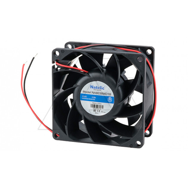 Вентилятор осевой NA, 80x80x38мм, 12VDC, 97,2м3/ч, 0,38Вт, 4200об/мин, 47дБА, подшипник качения