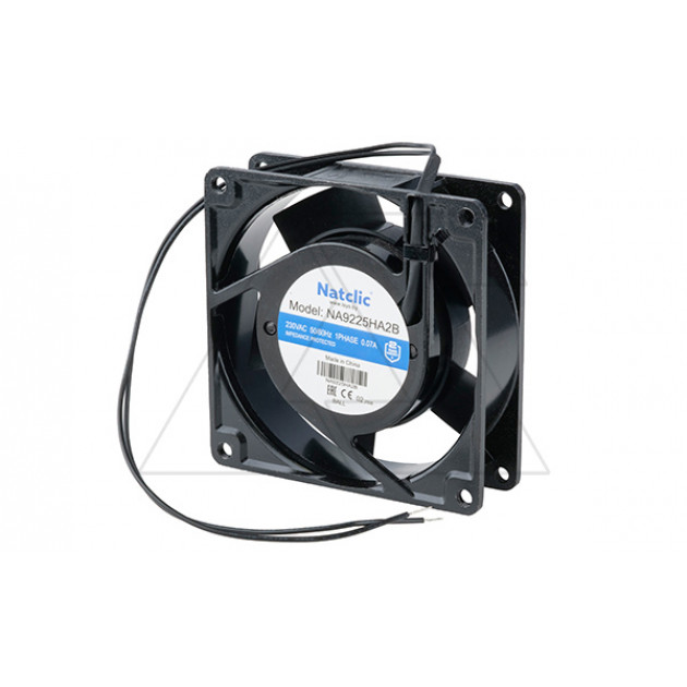 Вентилятор осевой NA, 92x92x25мм, 230VAC, 58м3/ч, 13Вт, 2300об/мин, 40дБА, подшипник качения