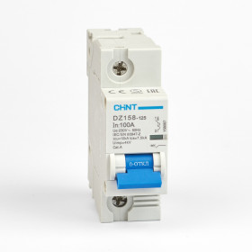 Автоматический выключатель DZ158 1P 100А 10кА х-ка (8-12In) (R) (CHINT)