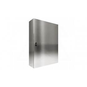 Щит ECOR моноблочный 1200x800x300мм (ВxШxГ) из нерж. стали навесной с монт. панелью однодверный, ригельный замок, дно глухое, IP66