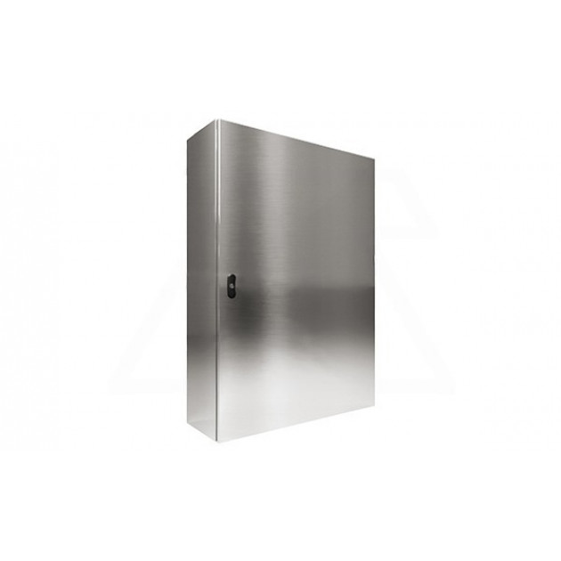 Щит ECOR моноблочный 1200x800x300мм (ВxШxГ) из нерж. стали навесной с монт. панелью однодверный, ригельный замок, дно глухое, IP66