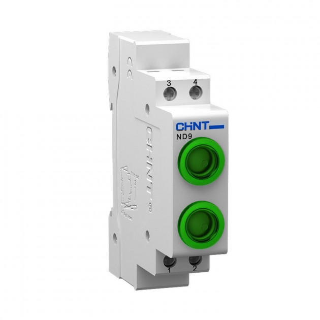 Индикатор ND9-2/gg  зеленый+зеленый, AC/DC230В (LED) (CHINT)