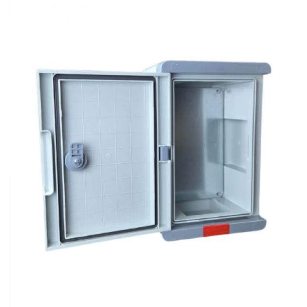 Пластиковый корпус 300х200х130 (ВхШхГ) серая дверь, с монтажной платой, Design Pro Series IP67