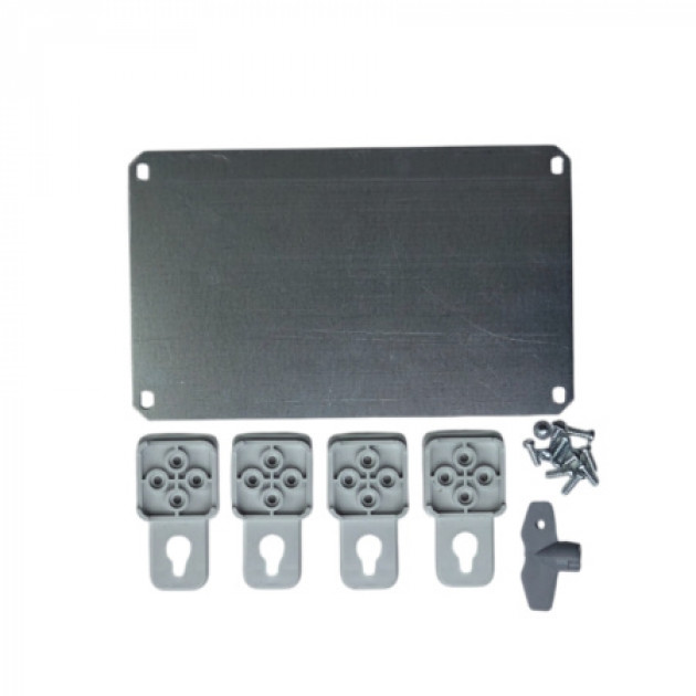 Пластиковый корпус 300х200х130 (ВхШхГ) серая дверь, с монтажной платой, Design Pro Series IP67