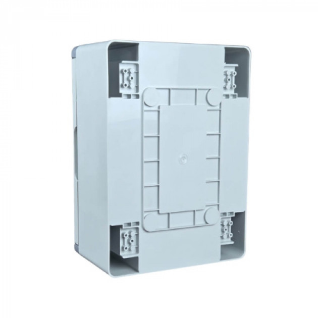 Пластиковый корпус 400х300х220 (ВхШхГ) серая дверь, с монтажной платой, Design Pro Series IP67