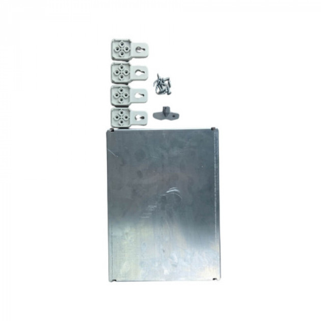 Пластиковый корпус 400х300х220 (ВхШхГ) серая дверь, с монтажной платой, Design Pro Series IP67