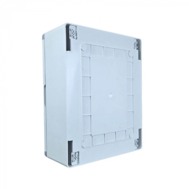 Пластиковый корпус 500х400х180 (ВхШхГ) серая дверь, с монтажной платой, Design Pro Series IP67