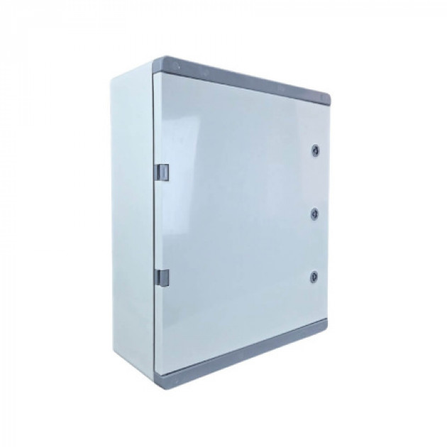 Пластиковый корпус 600х400х200 (ВхШхГ) серая дверь, с монтажной платой, Design Pro Series IP67