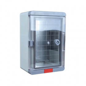 Пластиковый корпус 300х200х130 (ВхШхГ) прозрачная дверь, с монтажной платой, Design Pro Series IP67