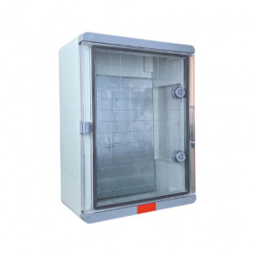 Пластиковый корпус 350х250х150 (ВхШхГ) прозрачная дверь, с монтажной платой, Design Pro Series IP67