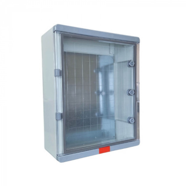 Пластиковый корпус 500х400х180 (ВхШхГ) прозрачная дверь, с монтажной платой, Design Pro Series IP67