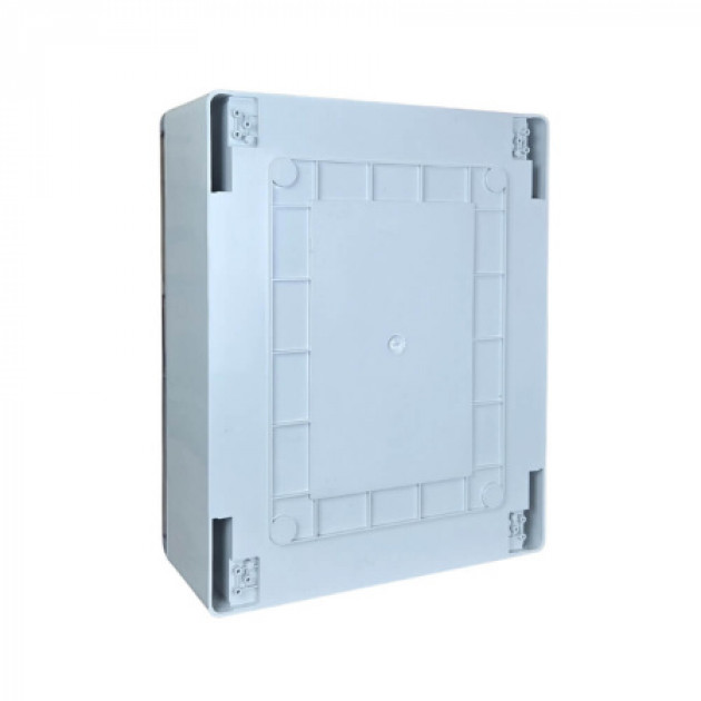 Пластиковый корпус 500х400х180 (ВхШхГ) прозрачная дверь, с монтажной платой, Design Pro Series IP67