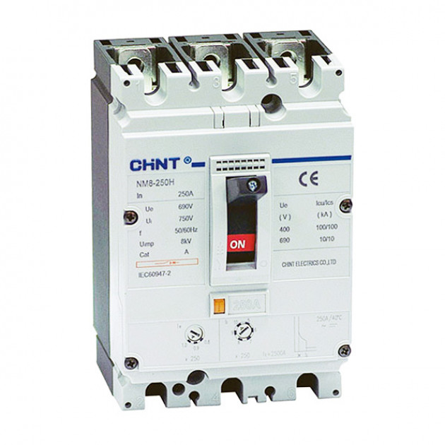 Автоматический выключатель NM8-250S 3Р 200А 50кА (CHINT)