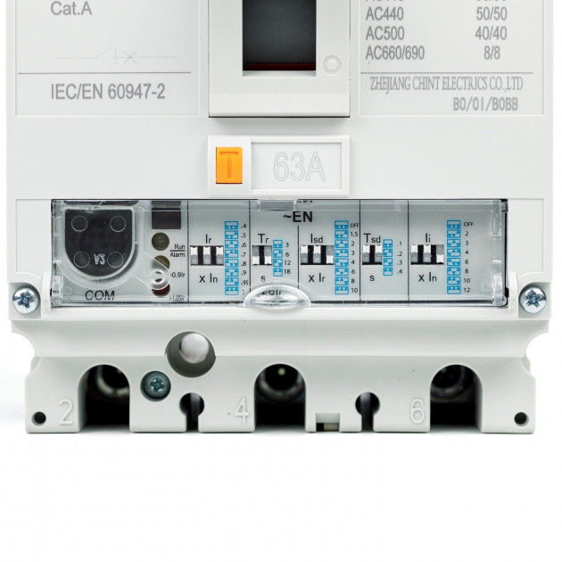 Автоматический выключатель NM8N-250C EN 3P 63А 36кА с электр. расцепителем (R) (CHINT)