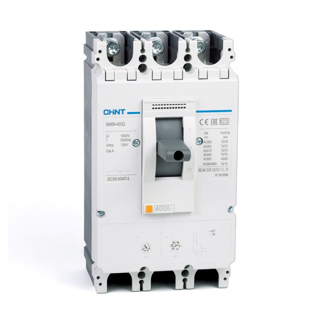 Автоматический выключатель NM8N-400S TM 3P 400А 50кА с рег. термомаг. расцепителем (R)(CHINT)