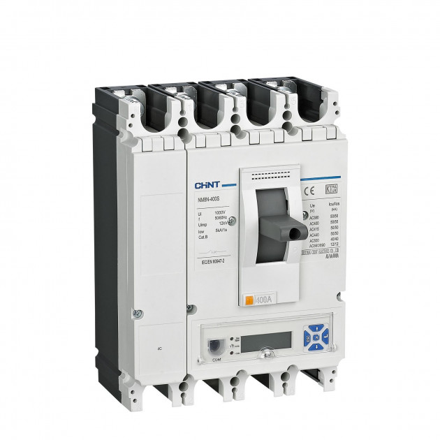Автоматический выключатель NM8N-1600H EM 4P 1600А 100кА с электр. расцепителем, LCD, МП 400AC (R) (CHINT)