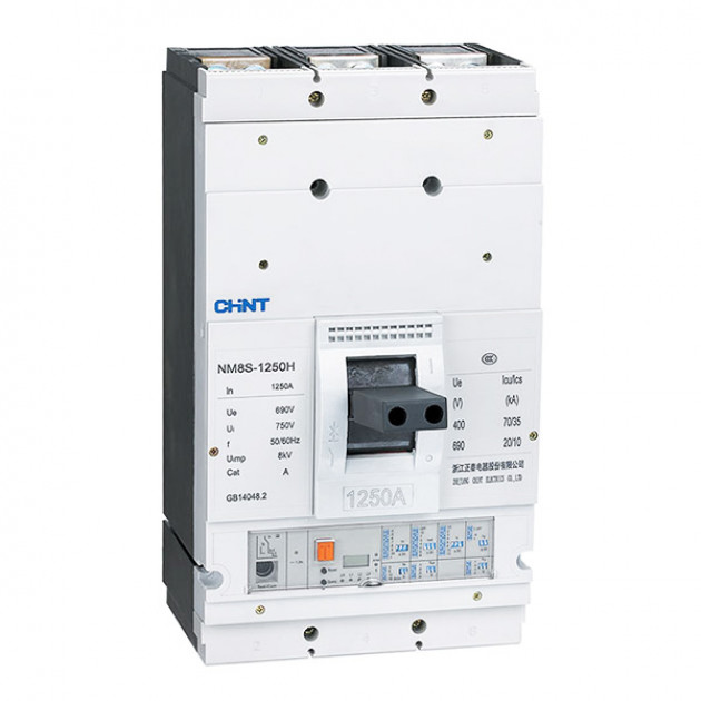 Автоматический выключатель NM8S-1250H 3Р 800А 70кА с электронным расцепителем (CHINT)