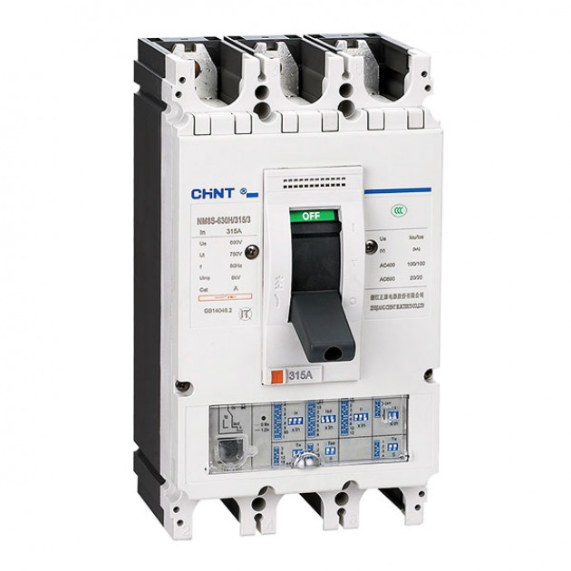 Автоматический выключатель NM8S-400H 3Р 400А 100кА с электронным расцепителем (CHINT)