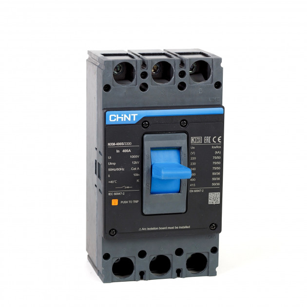 Автоматический выключатель NXM-400S/3P 400A 50кА (CHINT)