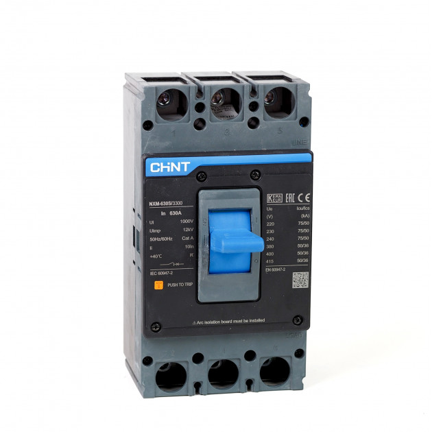 Автоматический выключатель NXM-630S/3P 630A 50кА (CHINT)