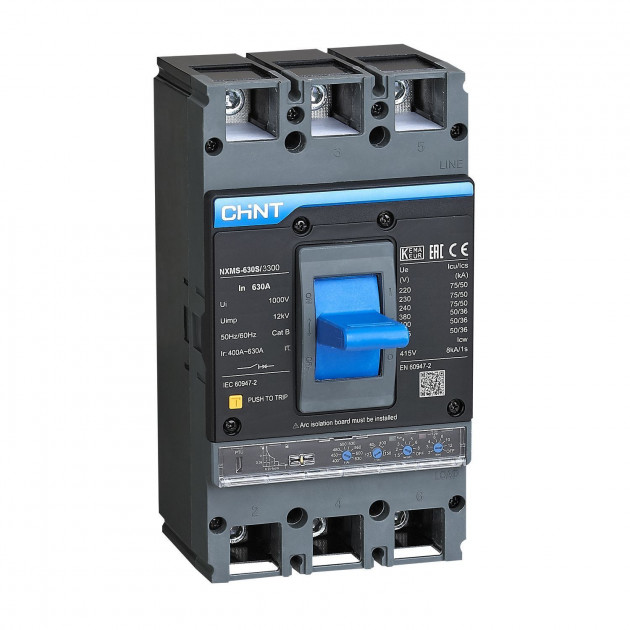 Автоматический выключатель NXMS-630H/3Р 630A 70кА с электронным расцепителем (R)(CHINT)